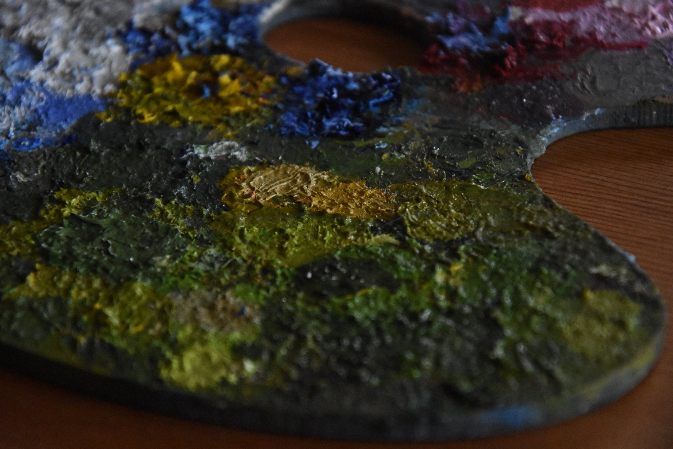 La palette d'Inès, verts et ors mêlés